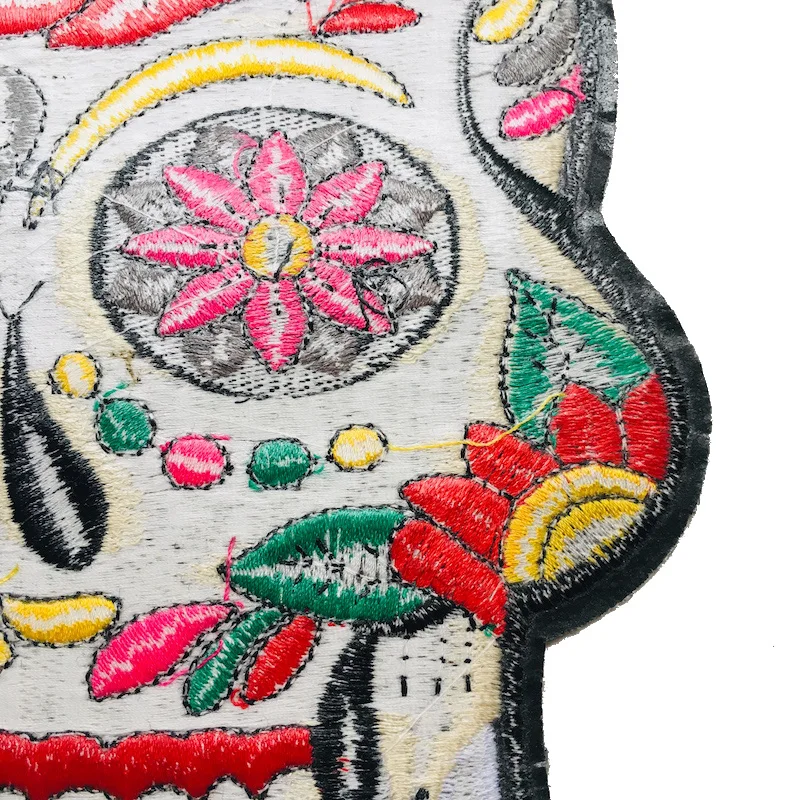 1 шт. крутая вышивка с помощью утюга в виде черепа Аппликации нашивки для одежды