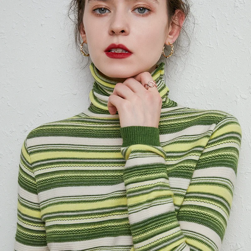 

Sweater Woman 2020 new autumn and winter long sleeves with a slim bottom blouse half turtleneck sweater MT004