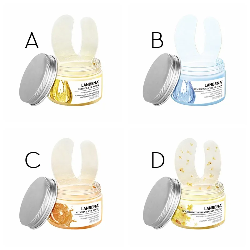 

LANBENA Hyaluronic Acid Eye Mask Reduce Dark Circles Eye Bags Moisturizing Firming Eyes Skin Care