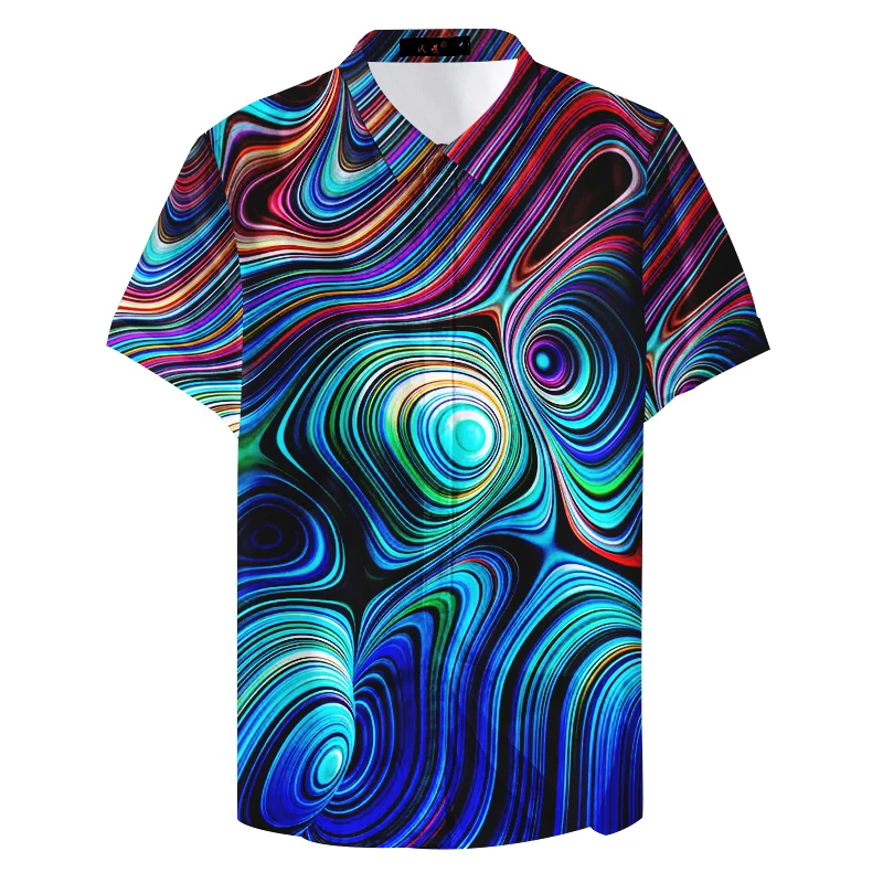 Харадзюку на пуговицах цифровой неоновый камуфляж винтажные мужские