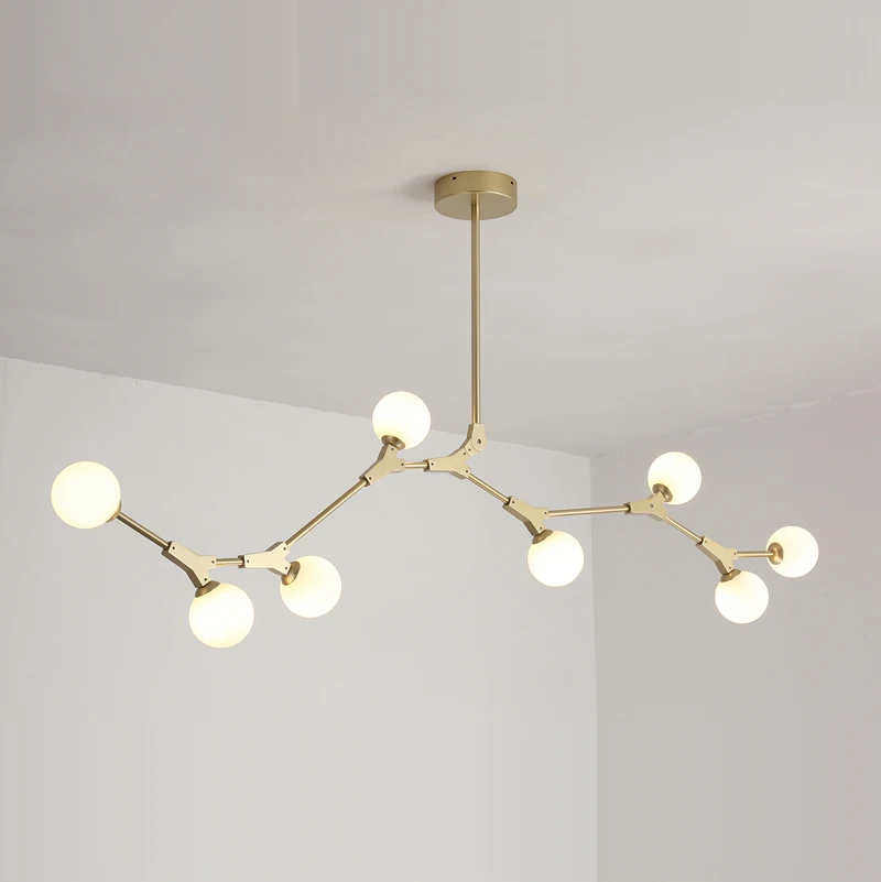 Современная Скандинавская люстра из кованого железа роскошный светодиодный