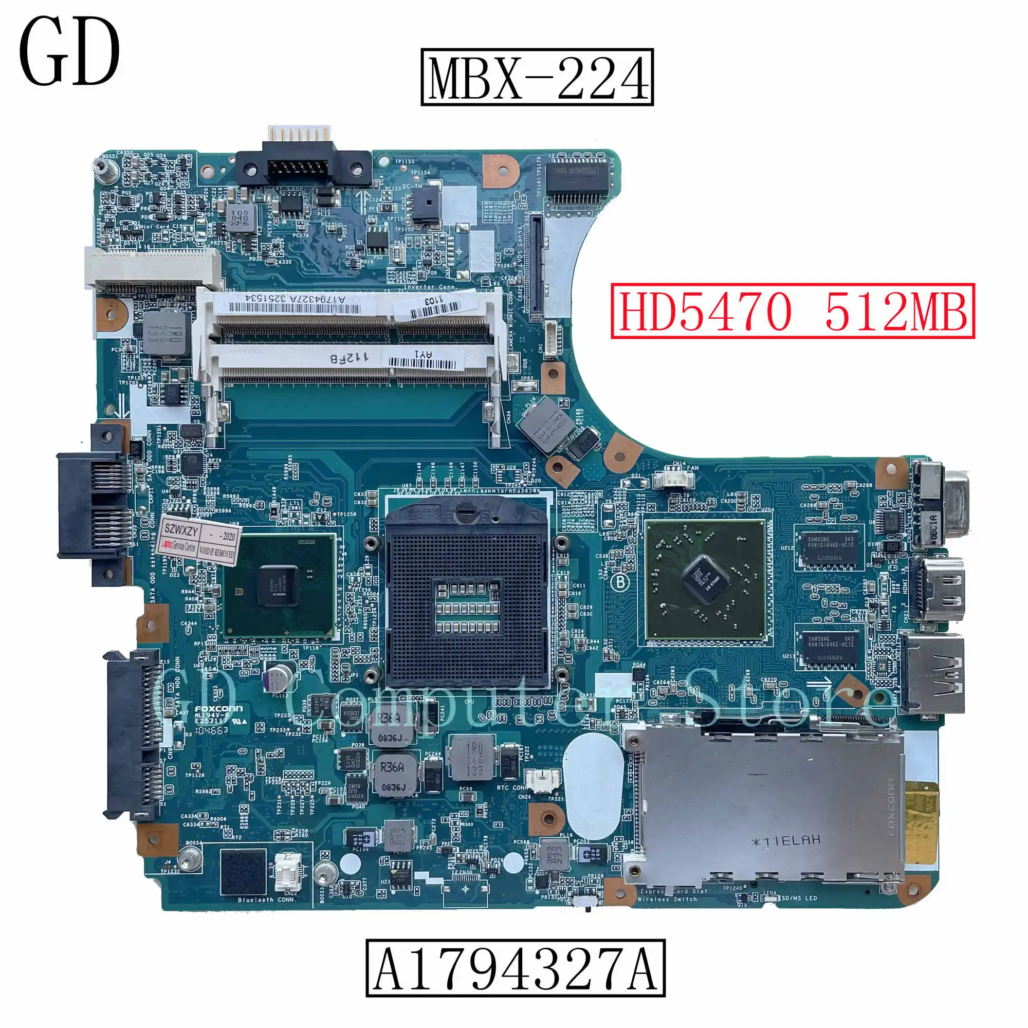 Материнская плата для ноутбука Sony VPCEA MBX-224 с видеокартой HD5470 512MB A1794327A M961 REV:1.1 высокого качества, 100% проверена, быстрая доставка.