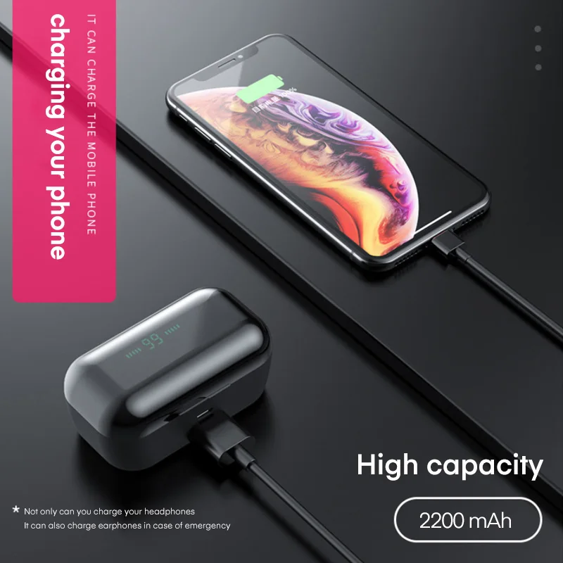 TOPK TWS беспроводные наушники Bluetooth 5 0 HD стерео с шумоподавлением игровая гарнитура