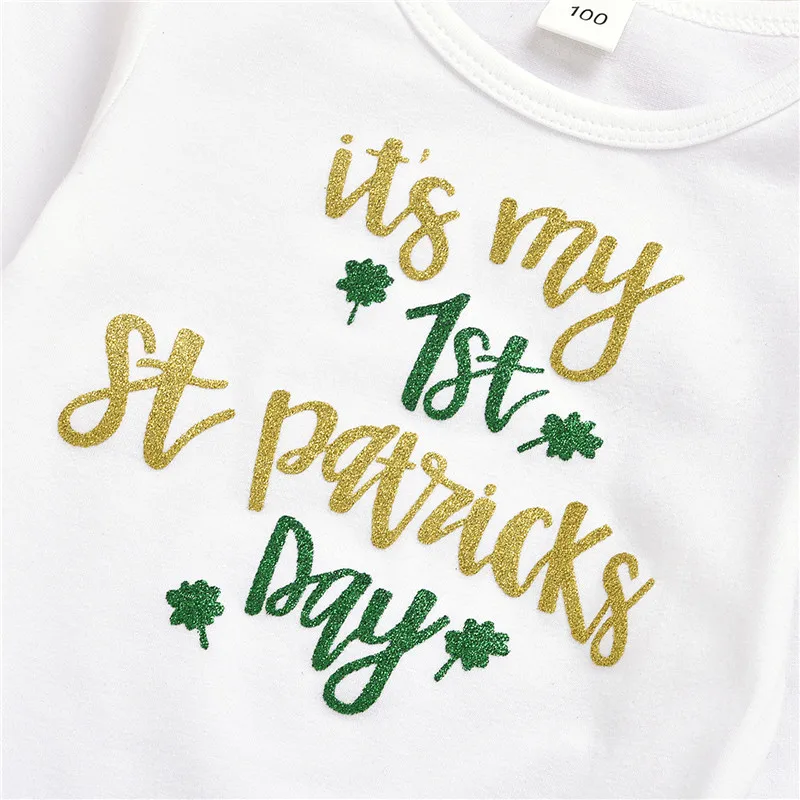 

Baby Girl's Clothing Set Bowknot Letter Print Long Sleeve Romper Skirt Headwear Leg Sleeves Four-piece Suit for Birthday Party