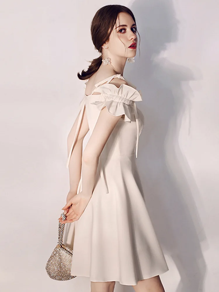 Платье цвета шампанского для французвечерние Высококачественная Модная