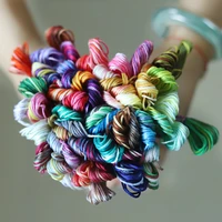 4th 61 variegated colors double mercerized 100 egyptian cotton embroidery floss 8 meters per skein variation cross stitch