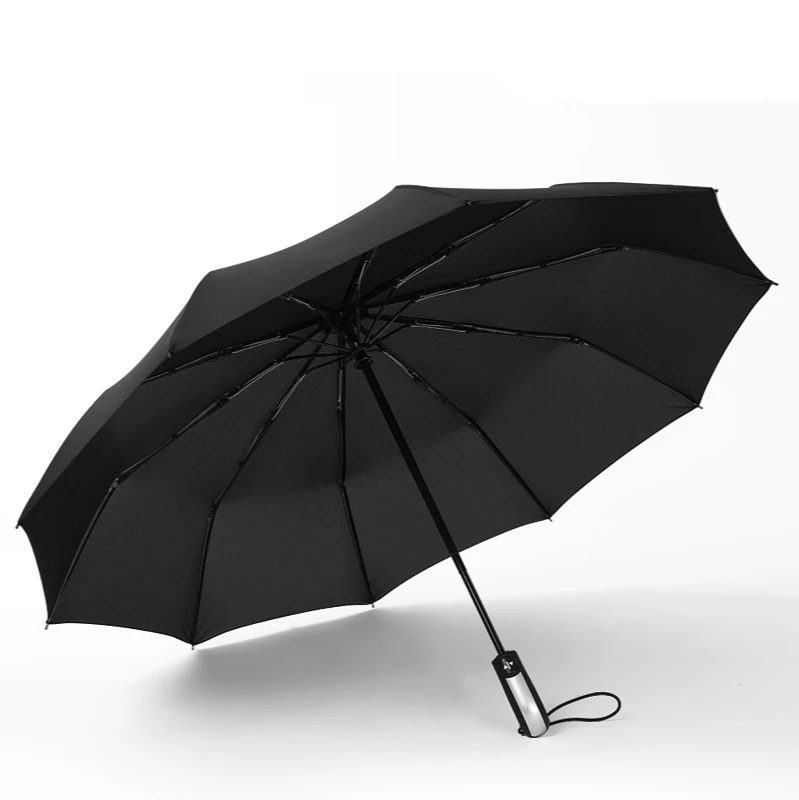

Fully Automatic Folding Umbrella Business Men's Large 10-bone Double Umbrella Rain or Shine Dual-use Umbrella Ten-bone