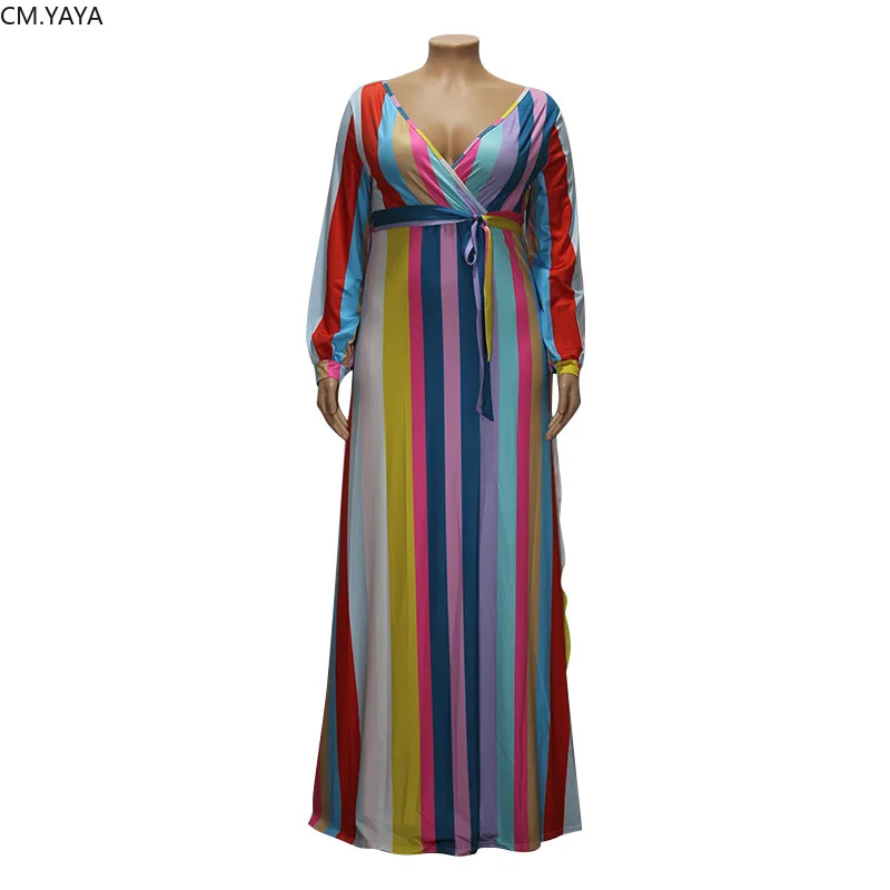 Plus size L-4XL Winter women fashion Striped Print Long dress Open Bodycon sexy night Club party Casual dresses vestidos GL18996 | Женская