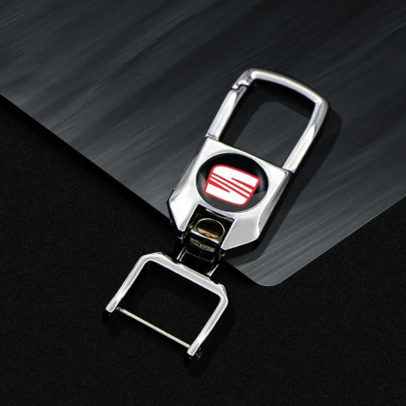 

Car Universal Anti-theft Zinc Alloy Quality Keychains with Logo Key Rings for Seat Leon Mk3 Ibiza 6l 6j Fr Aron Cushion Altea Xl
