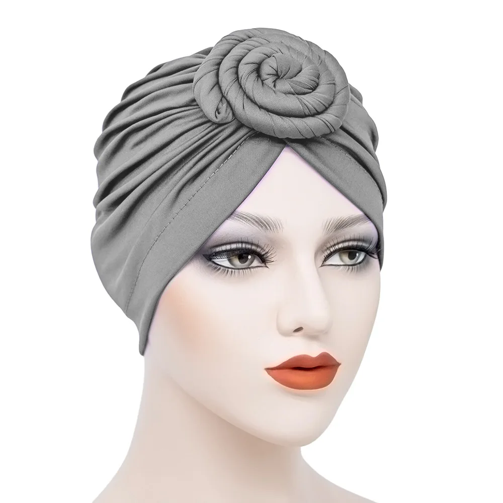 

New Women Twist Knot India Hat Knotted Turban Hat Ladies Chemo Cap Fashion Headbands Women Hair Accessories Muslim Scarf Cap