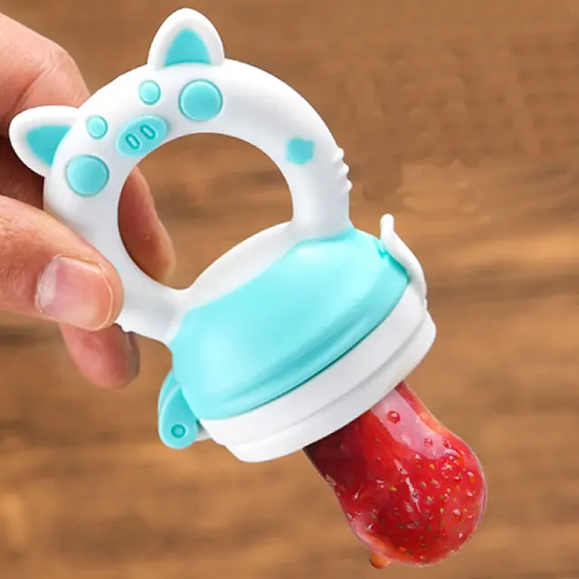 Baby Food Feeding Spoon Juice Extractor Pacifier cup Molars Baby feeding bottle Silicone Gum Fruit Vegetable Bite Eat Auxiliary 1