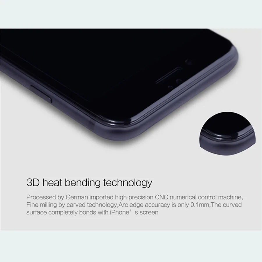Для iPhone 7 8 7+ 8+ Plus закаленное стекло против взрыва 9H Nillkin 3D CP+ Max полное покрытие Защитная пленка для экрана для iPhone8
