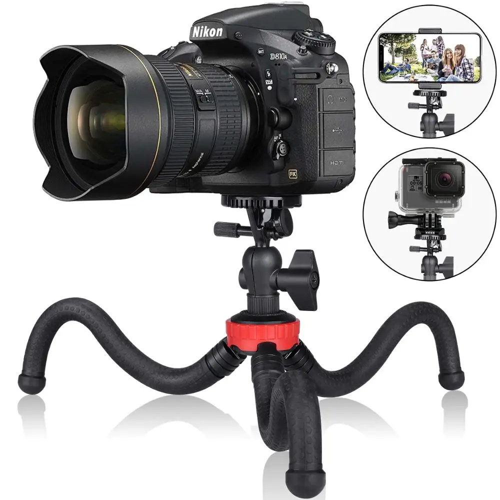Mini Travel Tripod Stand with Ball Head Handheld Tabletop for Canon DSLR Mirrorless Smartphone GoPro 8 7 6 5 | Электроника
