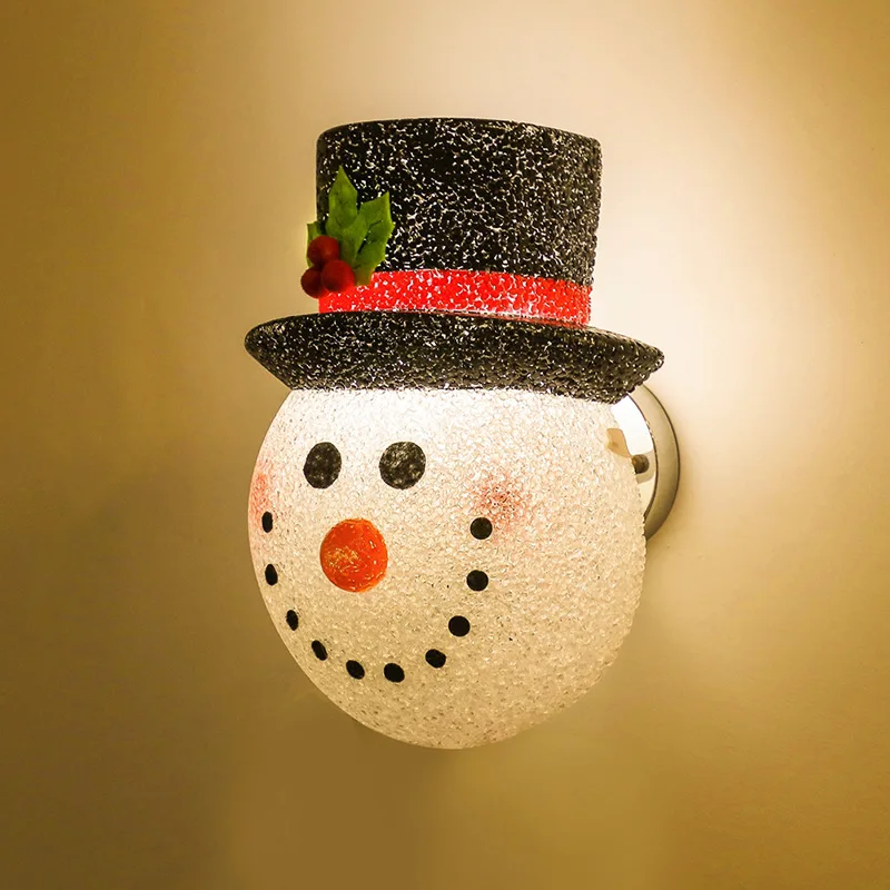 

Christmas Snowman Lampshade Door Hanging Wall Lamp Hanging Street Corridor Lampshade Christmas Decorations Lampshade