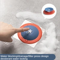 creative water plug press switch kitchen sink filter mesh sink leakage sewer floor drain deodorizer cover for bathroom tools