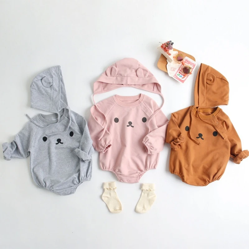 

Long Sleeve Bodysuits for Newborn Kids Comfortable Onesies for Girls Boys 100% Cotton Jumpsuits for 0-24 M Infant Baby