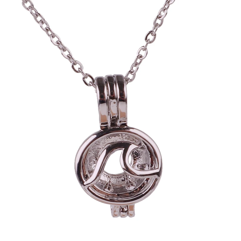 K1635 тусклые серебряные медные круглые буквы из бисера жемчужная клетка