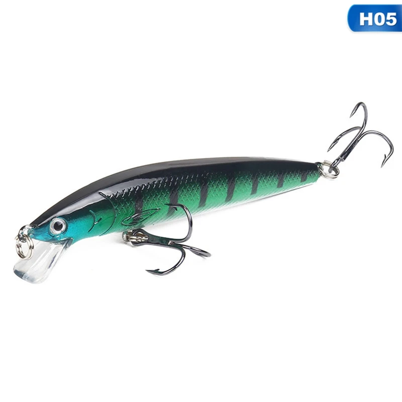 

1 PC 9 Color Feather Hook Bionic Freshwater Perch Lure ABS 12cm Fishing Tools