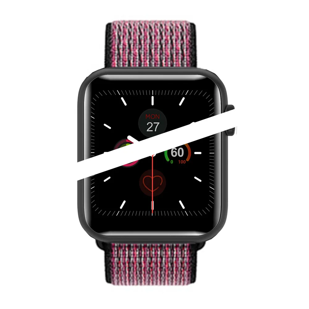 SmartWatch V6 Heart Rate Monitor waterproof Smart watch women man for IOS Apple iPhone Android phone PK watch 5 IWO 11/12 P68/70 - Цвет: Nylon strap