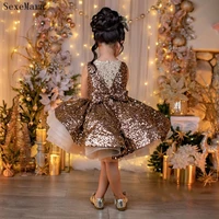 baby girl princess dress tutu fluffy organza sequins dress party costume ball gown girls formal dresses princess birthday dress