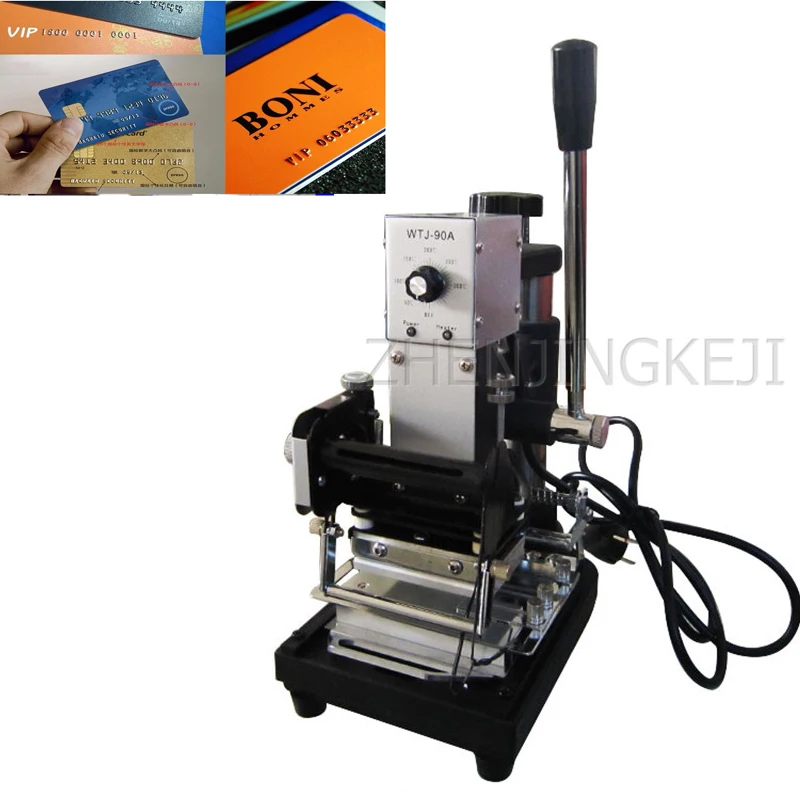 

110V/220V Card Bronzing Machine Small Digital Text Lace Numbering Automatic Precision Bronzing Tools Manual PVC Bronzing Device