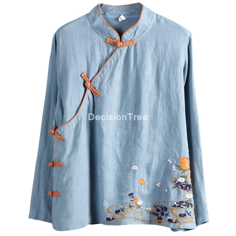 2021 костюм hanfu tang Традиционный китайский язык женская шифоновая блузка с принтом в