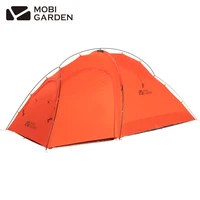mobigarden tent 3 person 4 season for tourism pu3000 nylon wr ultralight family travel outdoor camping light knight 3 deluxe