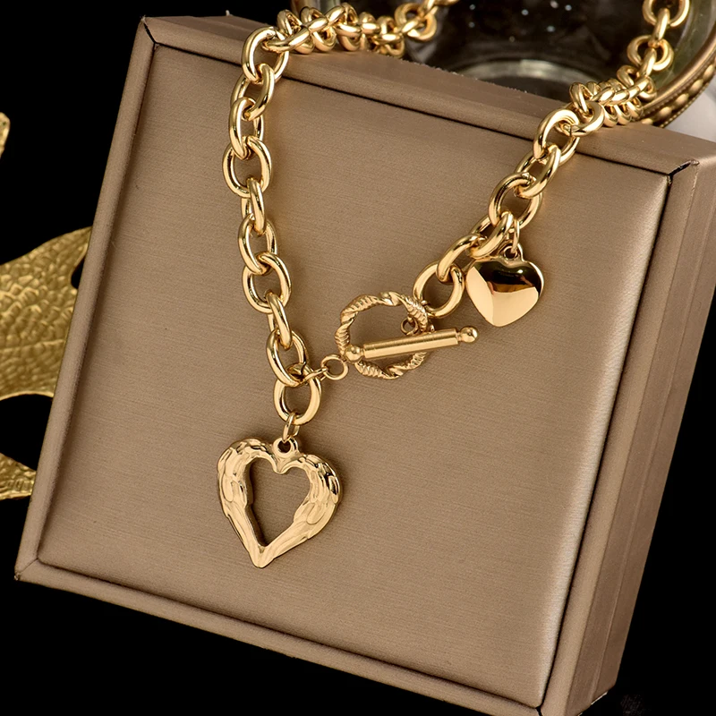 Светильник жерелье с крыльями ангела из титановой стали | Украшения и аксессуары