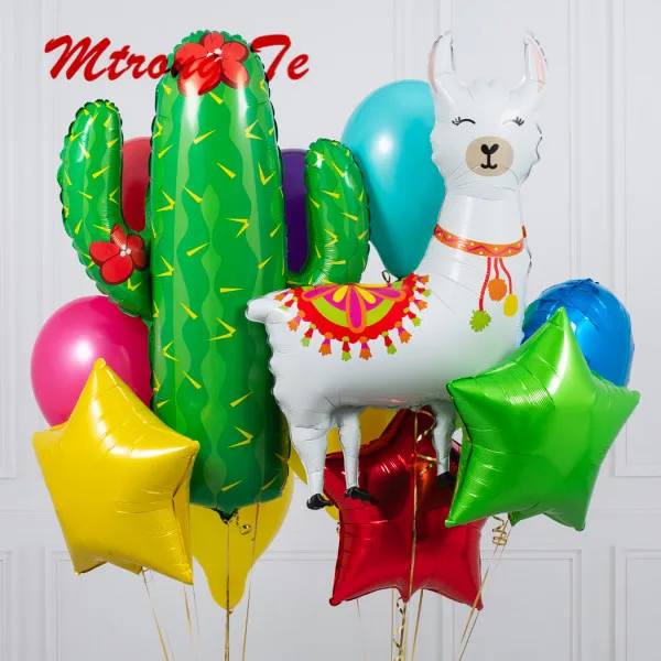 50 шт. ананас кактус дерево Алюминий воздушные шары тропический лес домашний