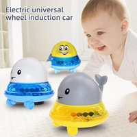 creative water spray bath toy whale shape led light water spray ball baby bath water toys automatic induction toys for kids gift