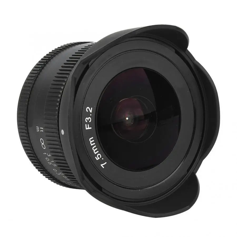 

Kamlan 7.5mm f3.2 Fixed-focus Large Aperture Fisheye Wide Angle Mirrorless Camera Lens M4/3-mount telephoto lens unit