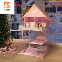 high end luxury cat cage home indoor oversized three layer encrypted villa cat house cat supplies cat house