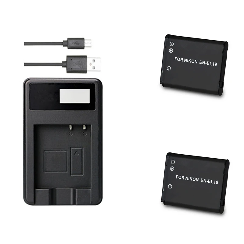 EN EL19 ENEL19 аккумулятор + зарядное устройство USB для Nikon Coolpix S32 S33 S100 S2500 S2750 S3100 S3200 S4200