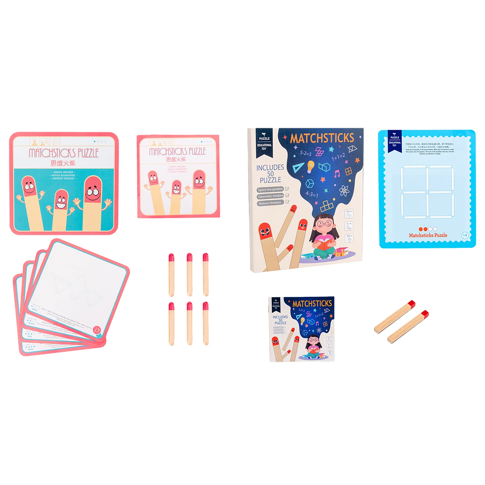 Детская деревянная головоломка Монтессори магнитное мышление подходящая игра