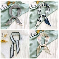 2021 fashion retro hair band small neckerchief hair scarf korean silk headscarf professional decorations ribbon female headband