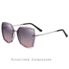 Очки солнцезащитные женские поляризационные в Корейском стиле, роскошные брендовые дизайнерские большие солнечные очки в стиле ретро для вождения, 2021