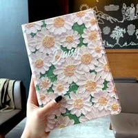 vintage oil flower case for ipad air 4 2020 10 5 air 3 cover 10 2 2021 pro 11 case air 2 9 7 mini 5 funda ins shell for ipad 9 7