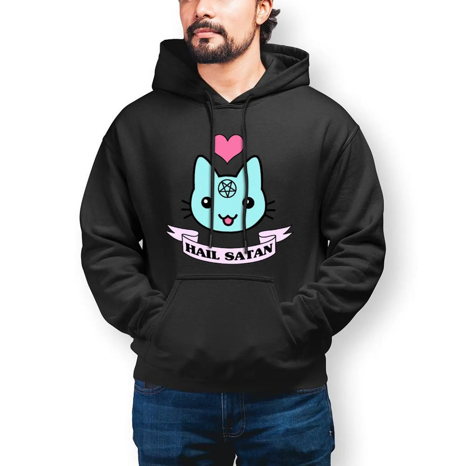 

Pentagram Hoodie Cotton Warm Hoodies Fashion Long Sleeve Streetwear Pullover Hoodie XL Men