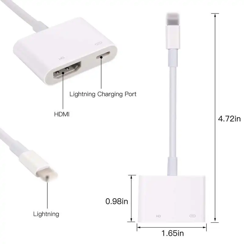 Для Ipad к Hdmi адаптер для Iphone цифровому Av 4K Usb Кабельный разъем 1080P Hd адаптеры X 8/7/6/Ipad