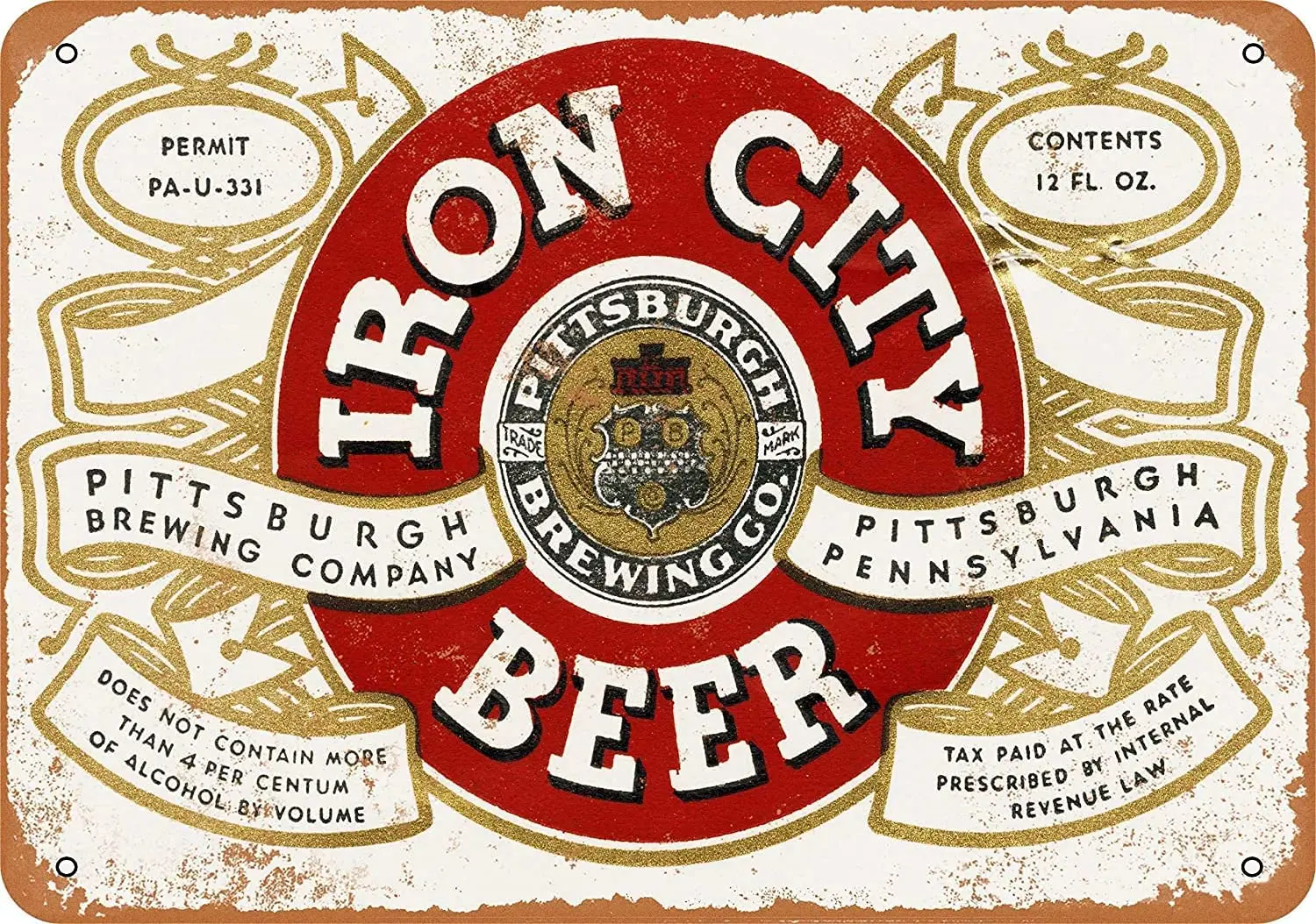 

Farmhouse 8x12 Funny Sign 1933 Pittsburgh Iron City Beer-Retro Look Sign Metal Sign Bathroom Sign Bathroom Sign Outhouse Sign