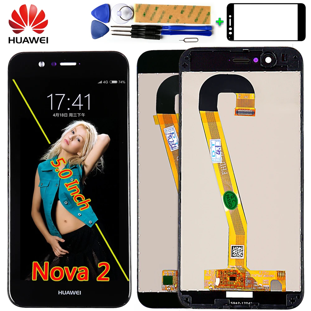 Huawei Nova 2 5 0 дюймов ЖК дисплей с сенсорным экраном для PIC AL00 L09 L29 TL00 LX9 дигитайзер