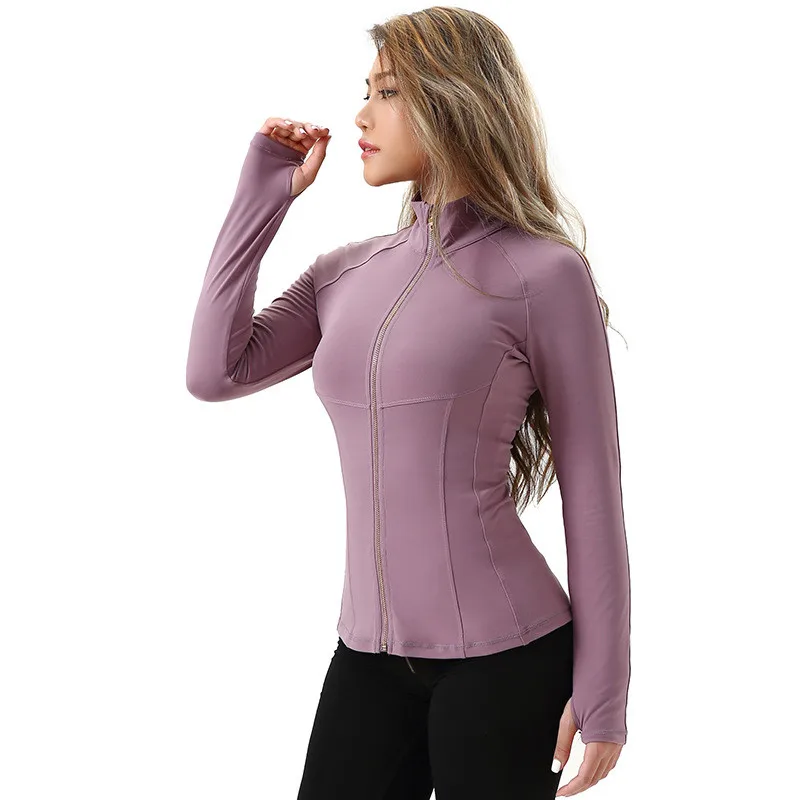Новая куртка для женщин Thumbholes тонкая спортивная куртка эта теплая легкая куртка для бега молния плотная быстросохнущая футболка для йоги