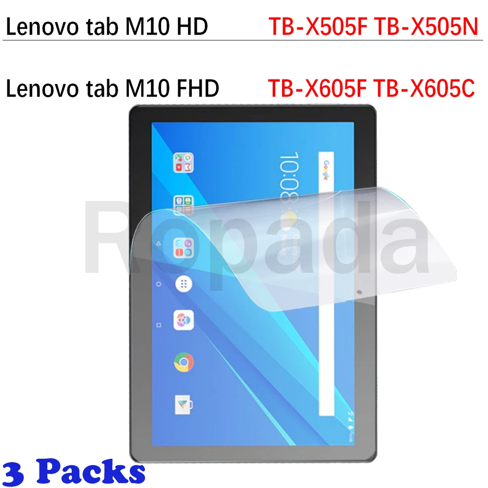 3 packs soft screen protector for lenovo tab m10 fhd plus tb x606 10 3 m7 m8 hd gen 2 tb x306 tb 7305 tb 8305 tb 8505 free global shipping