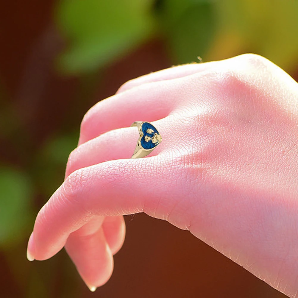 

Geometric Love Heart Shape Alloy Rings Mother Child Ring Women Jewelry Gift