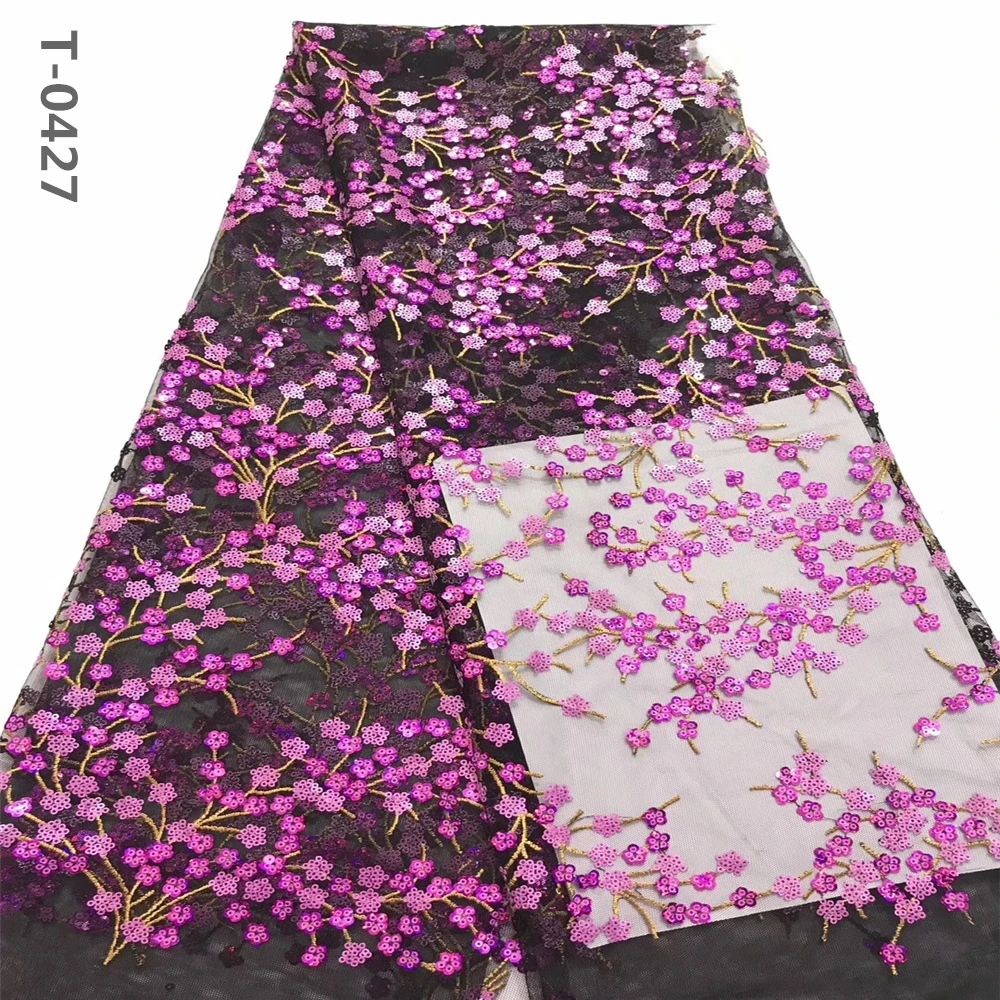 VILLIEA розовые нигерийские французские кружевные ткани 2018 африканская фатиновая