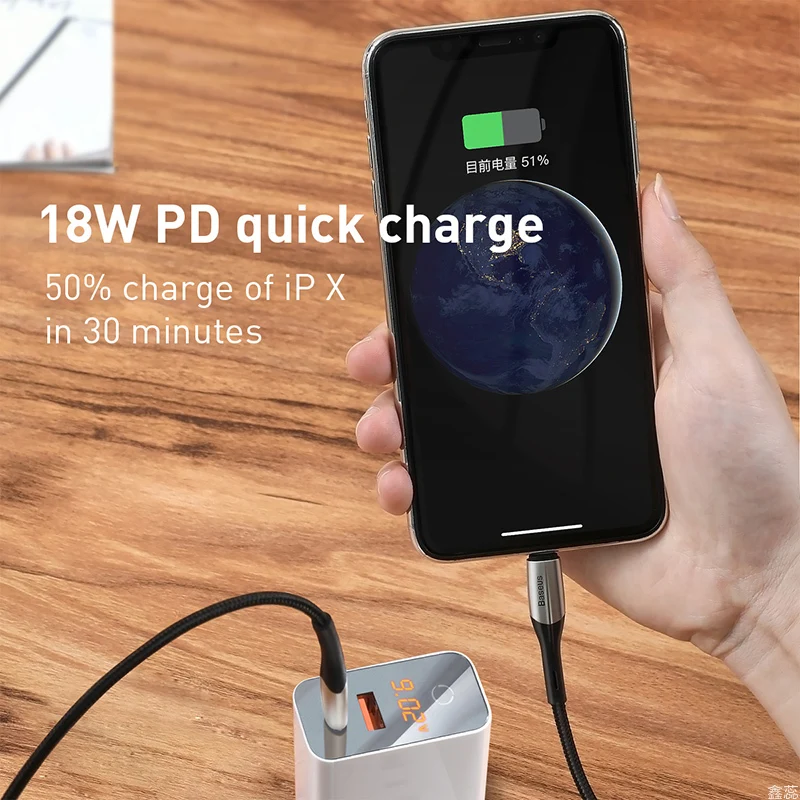 Оригинальный зарядный кабель PD с usb c на Lightning для iPhone xs max xr 8 7 6s plus 5 11 apple ipad pro