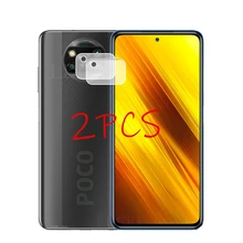 2PCS For Xiaomi Poco X3 NFC Lens Protective Film Camera Screen Glass For Xiaomi Poco M3 X2 Poco F2 Pro Film Camera Protection