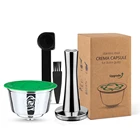 Новый стиль для dolcee Gusto Crema кофе-капсулы чайная капельница 3 для повторного использования кофе фильтры Cafeteira получить 1 кисть 1 ложка