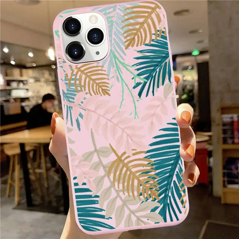 

Flower beautiful retro art pattern luxury Phone Case funda Candy Color for iPhone 6 7 8 11 12 s mini pro X XS XR MAX Plus