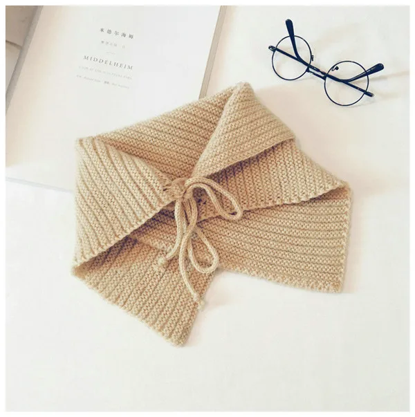 Корейский шерстяной вязаный однотонный мягкий теплый осенне-зимний толстый дети мальчики девочки перекрестные кольца шали шарфы аксессуары-LHC - Цвет: 1